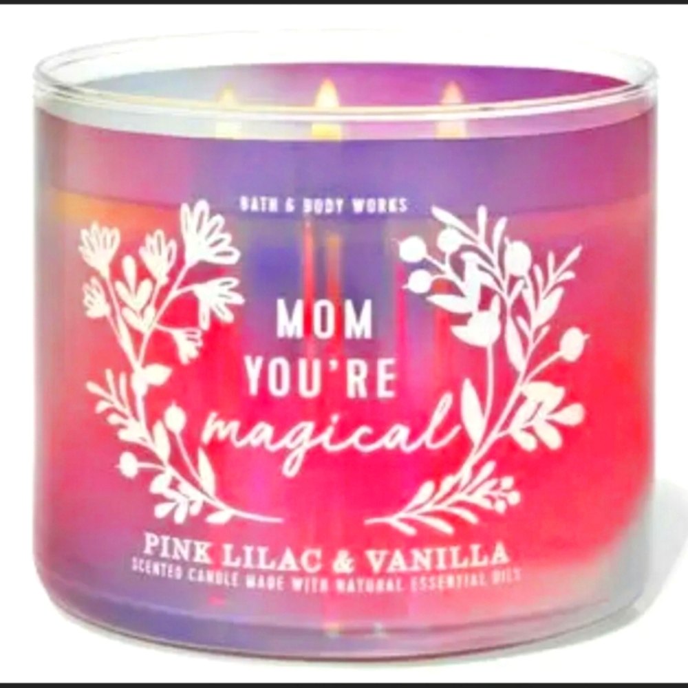 BBW Pink Lilac & Vanilla Candle